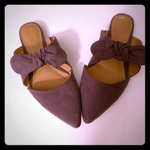 Loft Grey Bow Mules